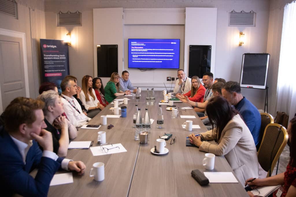 Industry leaders and experts engage in a discussion on organizational transformation at our recent round table.